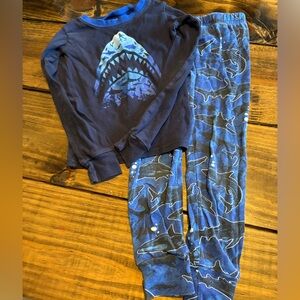 Kids Shark Pajama Set - Blue